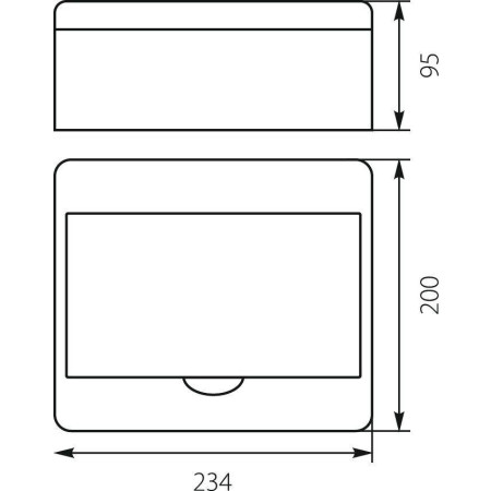 OUTLET_1: Rozdzielnica n/t RN-8 Fala (N+PE) IP40 200x234x95mm, biała | 7.2 Elektro-Plast Opatówek (OUTLET)