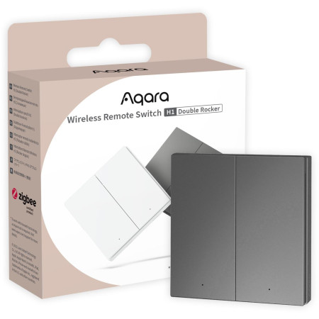 OUTLET_1: Przełącznik podwójny bezprzewodowy WRS-R02-G Aqara Szary (OUTLET)