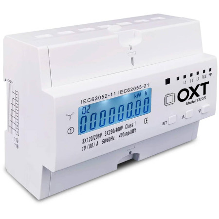 OUTLET_1: Sterownik OXT licznik 2 kierunkowy 3 fazowy DIN WiFi TUYA (OUTLET)