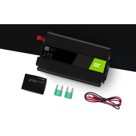 OUTLET_3: PRZETWORNICA NAPIĘCIA INWERTER Green Cell 12V / 230V 1000W/2000W CZYSTA SINUSOIDA INV09 (OUTLET)