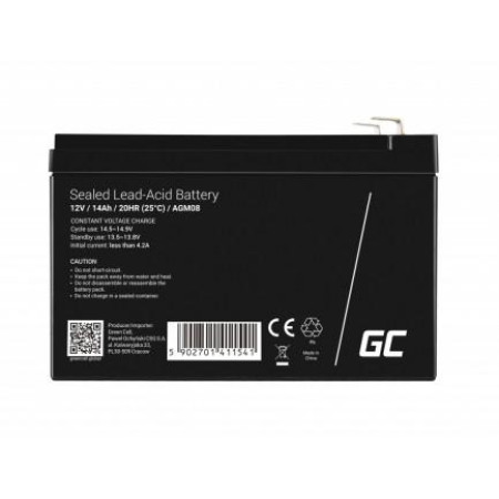 OUTLET_1: AKUMULATOR AGM Green Cell VRLA 12V 14Ah (OUTLET)