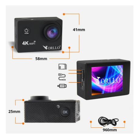 OUTLET_1: Kamera Sportowa 4K Wifi ORLLO XPRO-GO+ (OUTLET)