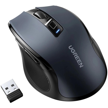 OUTLET_1: Mysz optyczna Ugreen MU006 bezprzewodowa USB 2.4GHz / Bluetooth 5.0 4000 DPI - czarna (OUTLET)