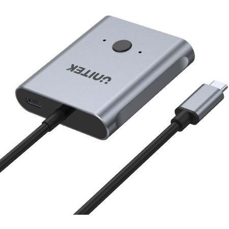 OUTLET_1: D1078A Unitek Dwukierunkowy przełącznik USB-C 4K (OUTLET)