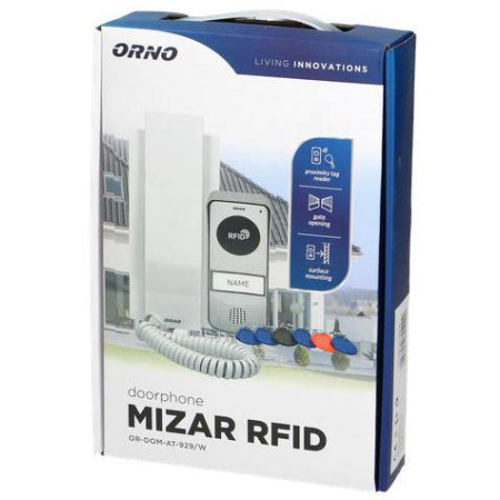OUTLET_2: Domofon 1-rodzinny ORNO OR-DOM-AT-929/W MIZAR (OUTLET)