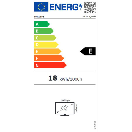 OUTLET_1: Monitor 24" Philips 243V7QDSB/00 IPS D-Sub/HDMI/DVI czarny (OUTLET)