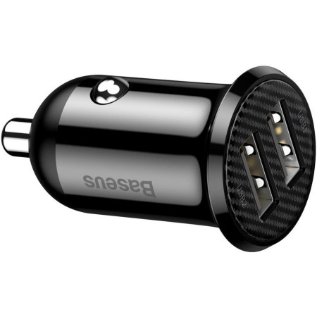 OUTLET_1: ŁADOWARKA SAMOCHODOWA Baseus Grain Pro CCALLP-01 24W 4.8A 2x USB-A (OUTLET)