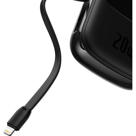 OUTLET_1: Powerbank Baseus Qpow Digital Display PPQD060201 20000mAh 20W PD QC USB-A USB-C + KABEL Lightning (OUTLET)
