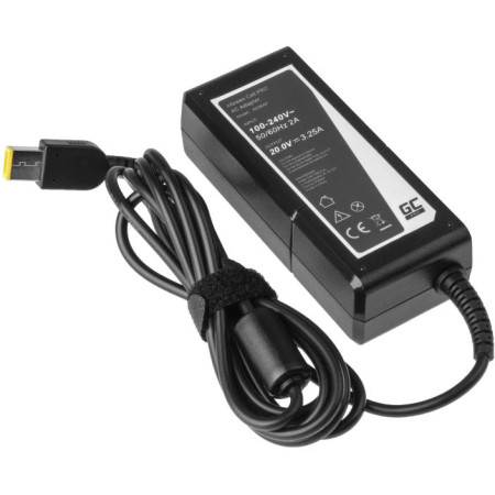 OUTLET_1: ZASILACZ ŁADOWARKA DO LAPTOPA LENOVO Green Cell PRO AD38AP 20V 3,25A 65W Slim Tip (OUTLET)