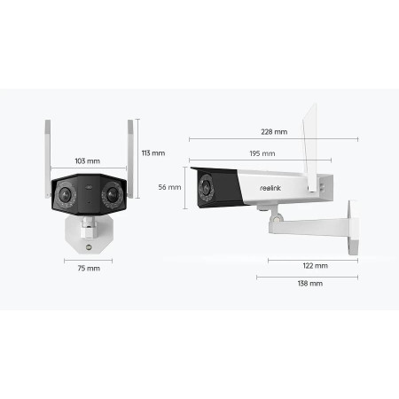 OUTLET_2: Kamera IP Reolink DUO Series W730 WiFi 4K 8MP LED 30m (OUTLET)
