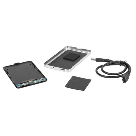 OUTLET_1: Zewnętrzna obudowa dysku Natec Oyster 2 Slim SATA 2.5cala USB 3.0 Czarny (OUTLET)
