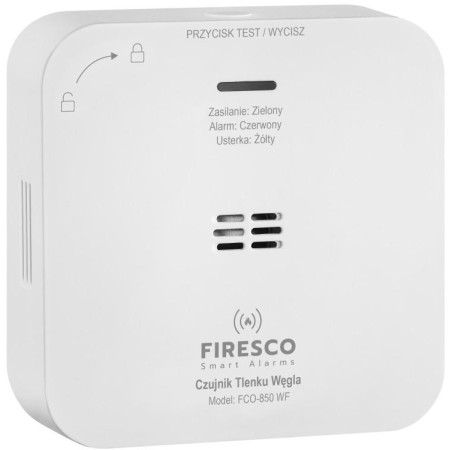 OUTLET_1: Czujnik czadu Firesco FCO-850 WF z WiFi aplikacja Tuya  (OUTLET)