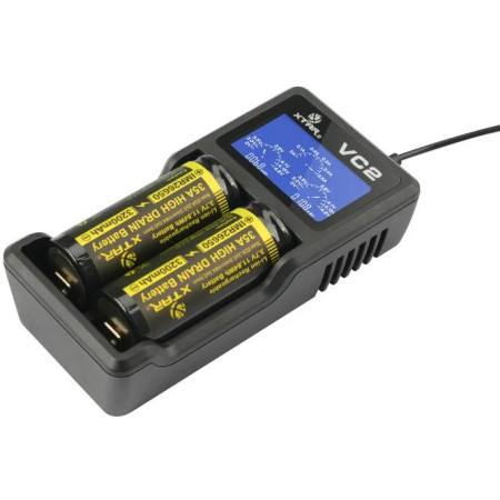 OUTLET_1: Ładowarka do akumulatorów cylindrycznych Li-ion / Ni-MH AA / AAA / 18650 Xtar VC2 (OUTLET)