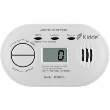 OUTLET_1: Czujnik czadu z wyświetlaczem Kidde K5DCO (OUTLET)