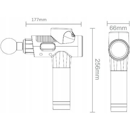 OUTLET_2: Pistolet do masażu Miton MT-02 bezprzewodowy (OUTLET)