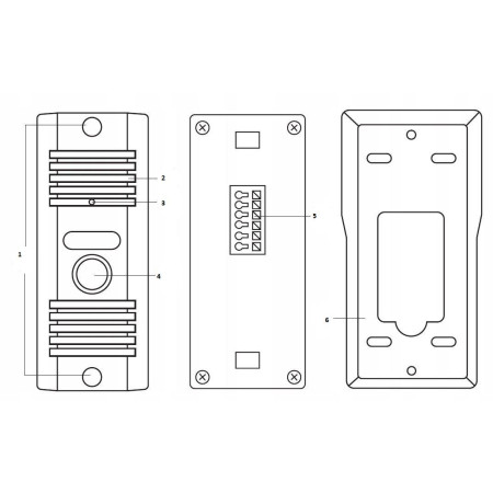 OUTLET_1: DOMOFON EURA ADP-11A3 ''INVITO'' b/słuchawkowy biały (OUTLET)