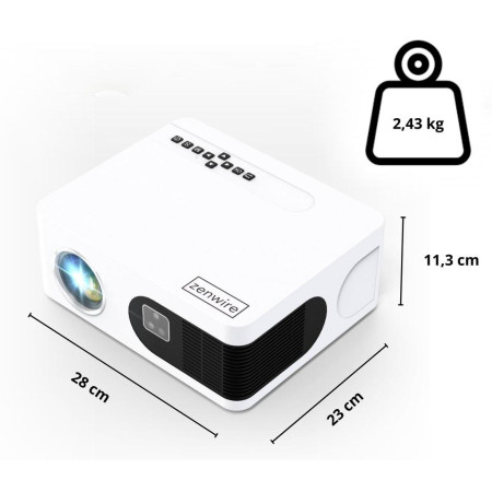 OUTLET_1: Projektor Zenwire E601H LED WiFi Android TV FULL HD 4K Autofocus (OUTLET)