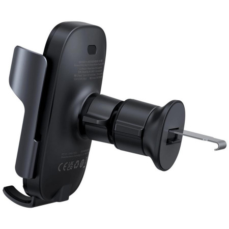 OUTLET_1: UCHWYT SAMOCHODOWY ŁADOWARKA INDUKCYJNA Baseus Milky Way Pro BS-CM023 Qi 15W NA KRATKĘ CZARNY (OUTLET)