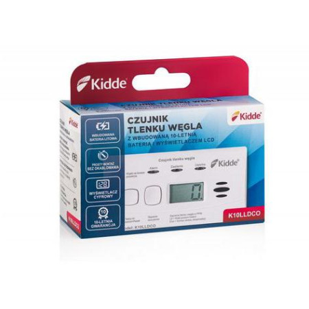 OUTLET_1: Czujnik czadu z wyświetlaczem Kidde K10LLDCO (OUTLET)