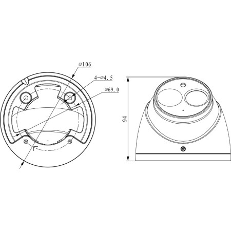 OUTLET_1: KAMERA DAHUA IP DH-IPC-HDW4221EMP-AS-0360B (OUTLET)